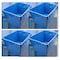 Flipside Corrugated Postal Storage Tote, 18-1/4 in L x 13-1/4 in W x 11-3/5 in H, Blue, Plastic, 4 PK 40162 - alternate 1